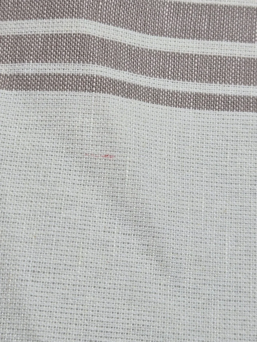NWT QUINCE Set 2 48x96 Coastal Stripe Linen Cotton True Blackout Curtains 8657